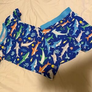 Blue Shark Print Pajama Set
